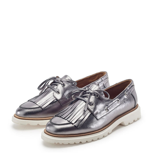 Elessia Pewter Leather Shoes