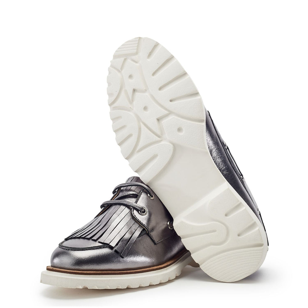 Elessia Pewter Leather Shoes