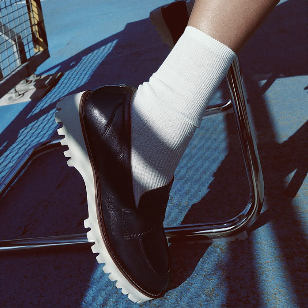 Eleyna Navy Leather Shoes