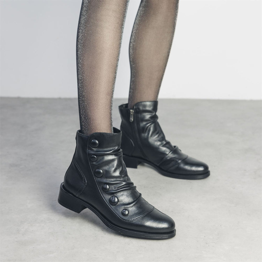 Elita Black Leather Boots