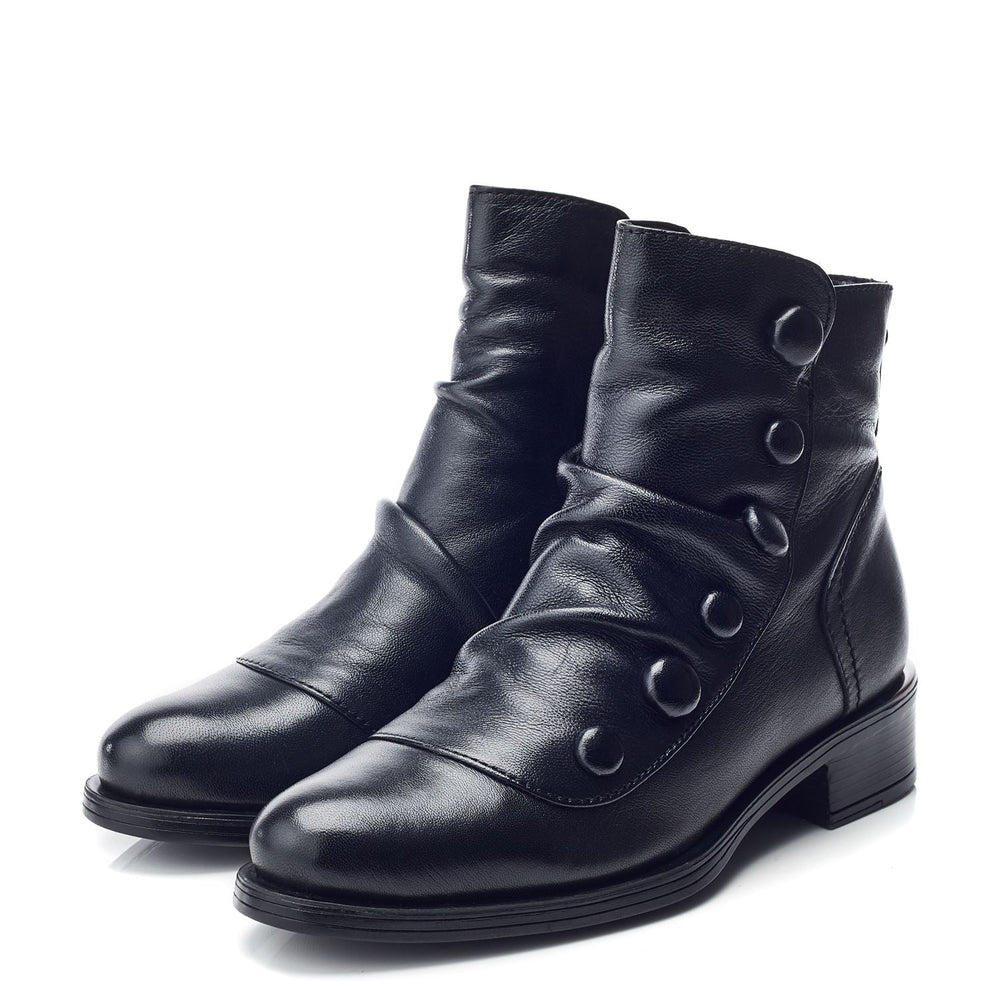 Elita Black Leather Boots