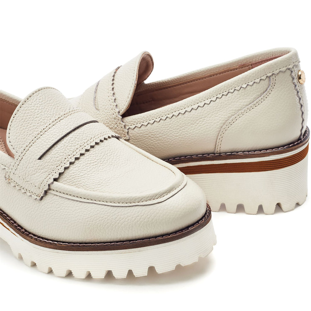 Ellani White Leather Shoes