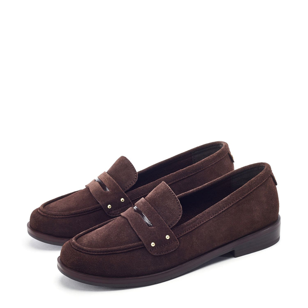 Ema Dark Brown Suede Shoes