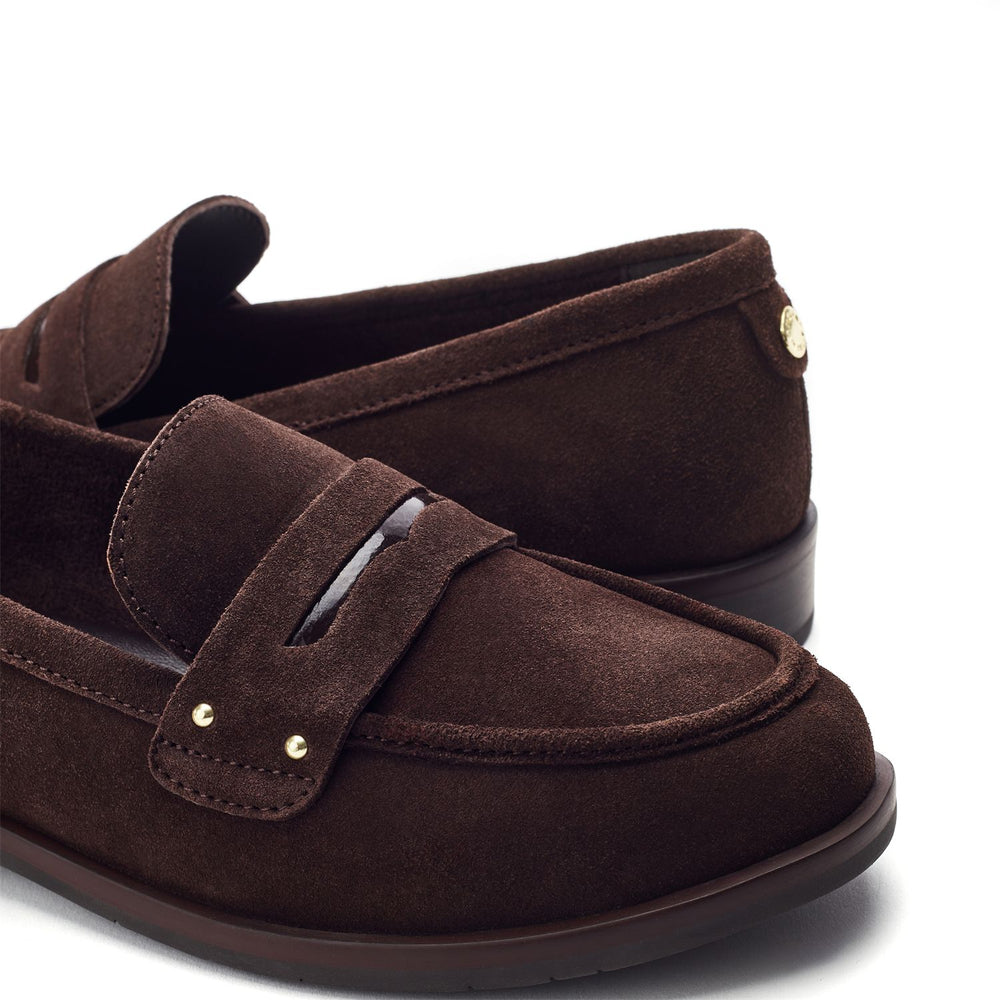 Ema Dark Brown Suede Shoes