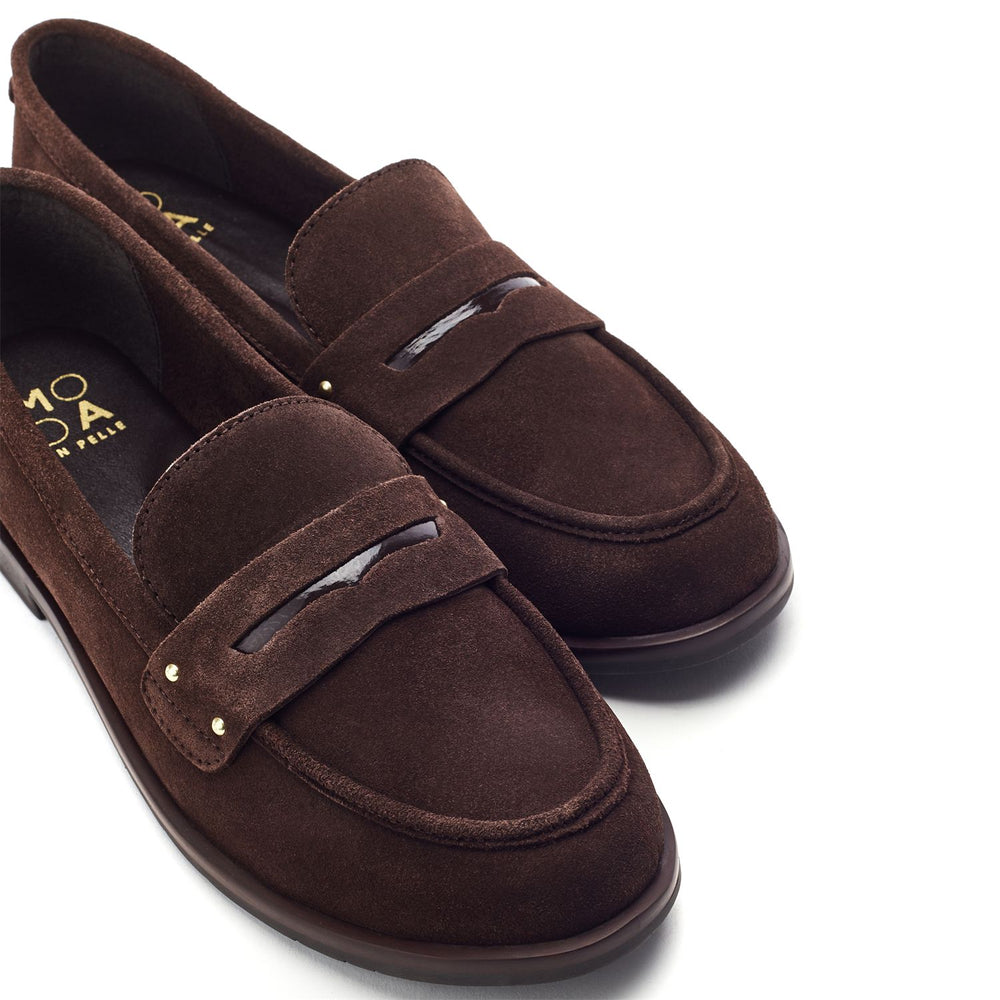 Ema Dark Brown Suede Shoes