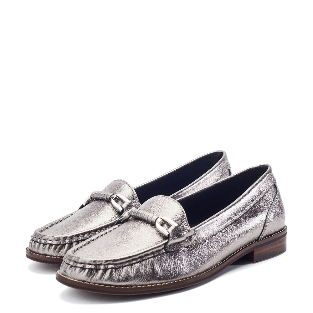Emella Pewter Leather Shoes