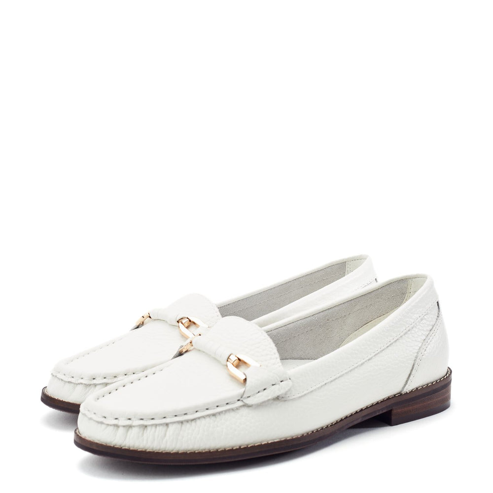 Emella White Leather Shoes