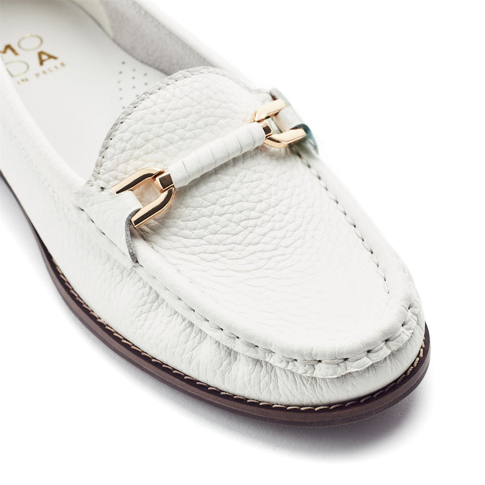 Emella White Leather Shoes
