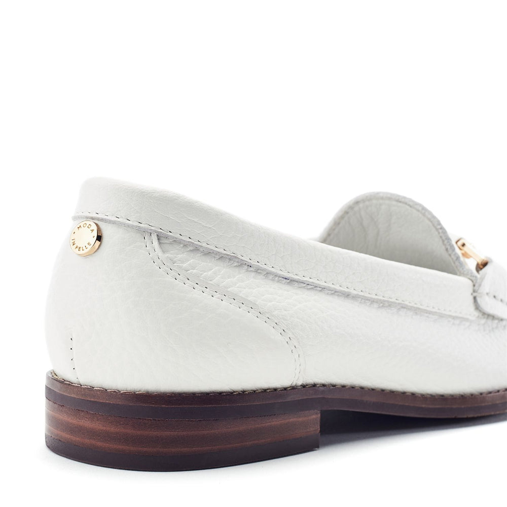 Emella White Leather Shoes