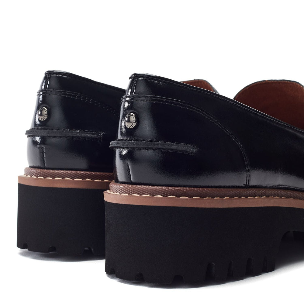 Emi Black Leather Shoes