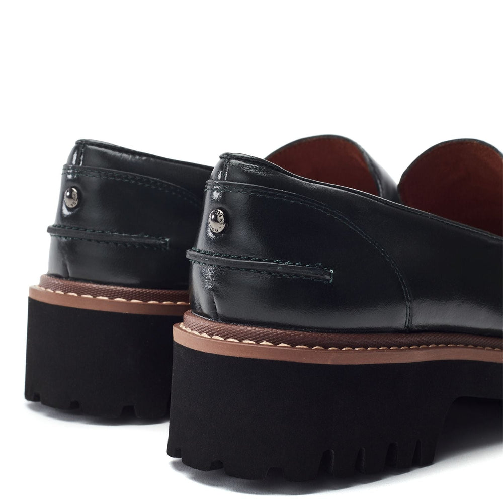 Emi Green Leather Shoes