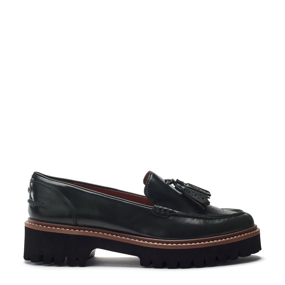 Emi Green Leather Shoes