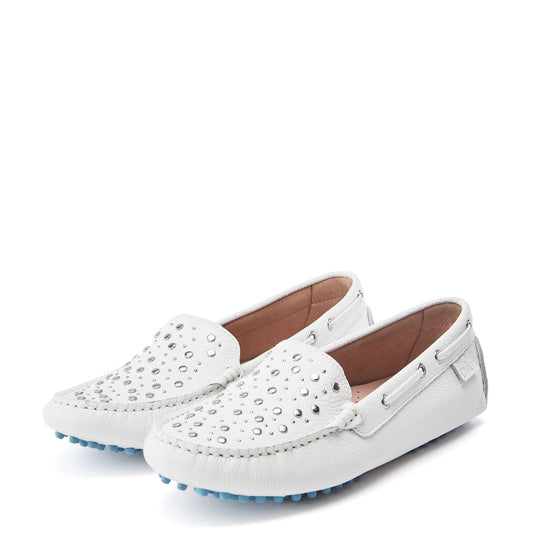 Eryngos White Leather Shoes