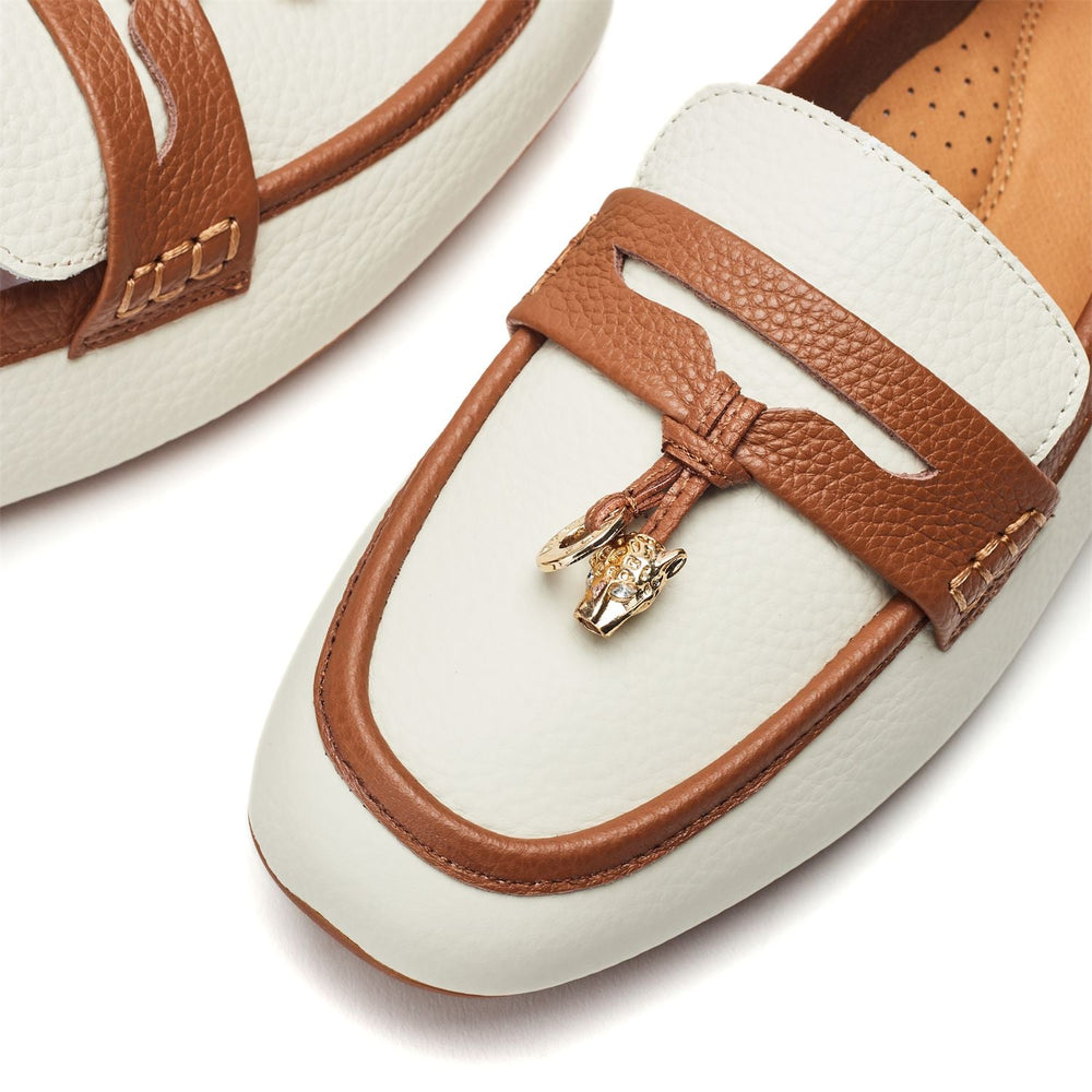 Erythrina Off White Leather Shoes