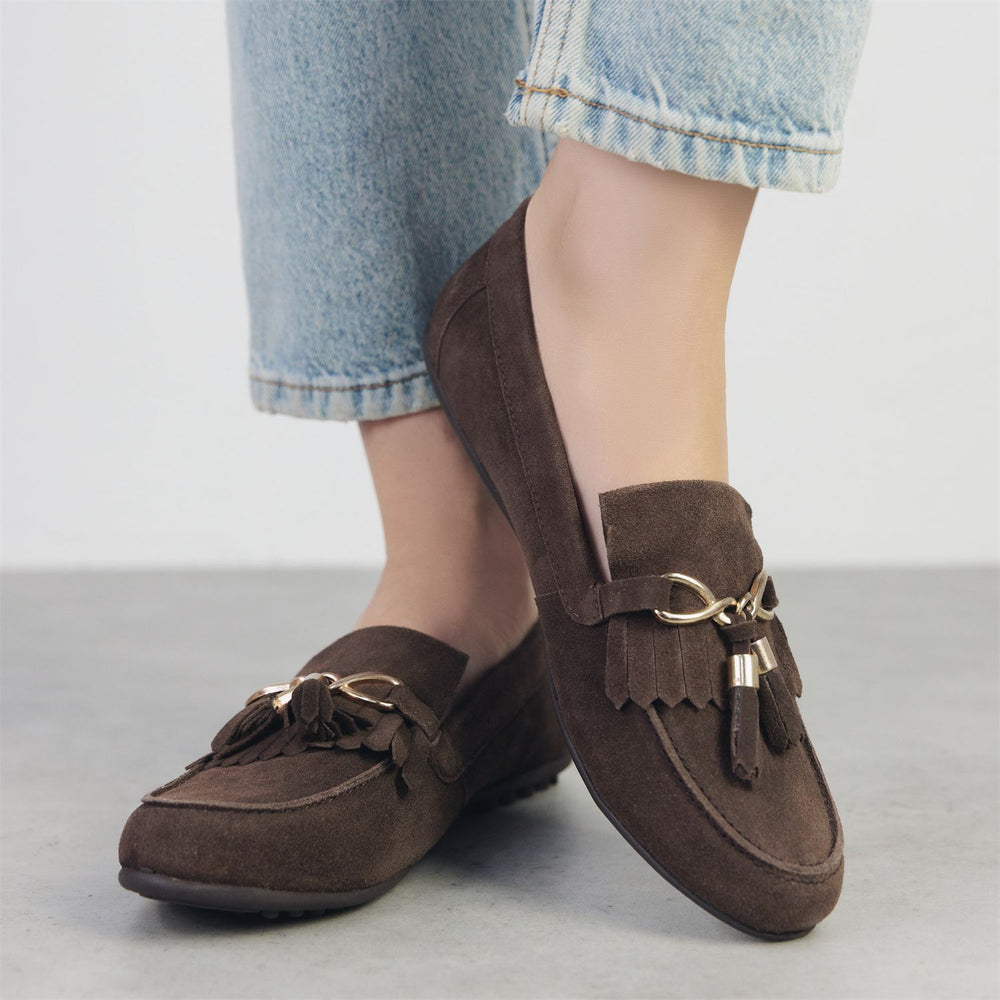 Essana Beige Suede Shoes
