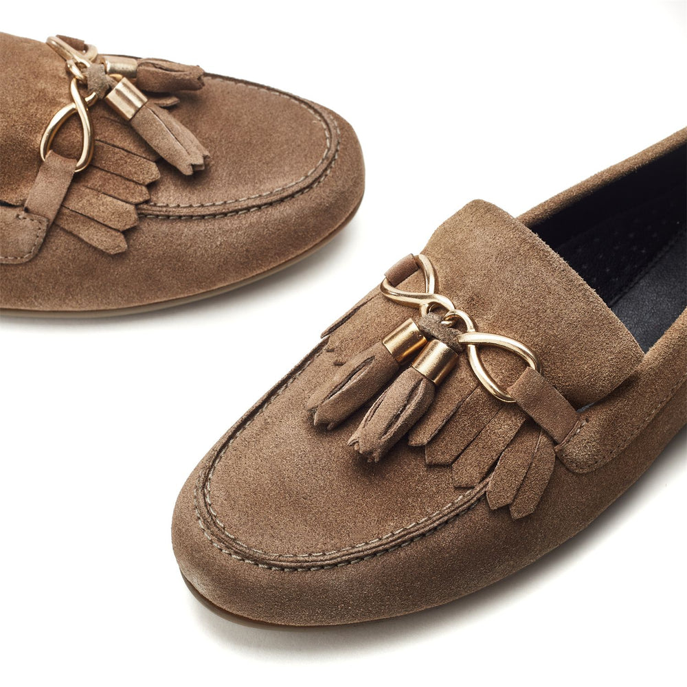 Essana Beige Suede Shoes