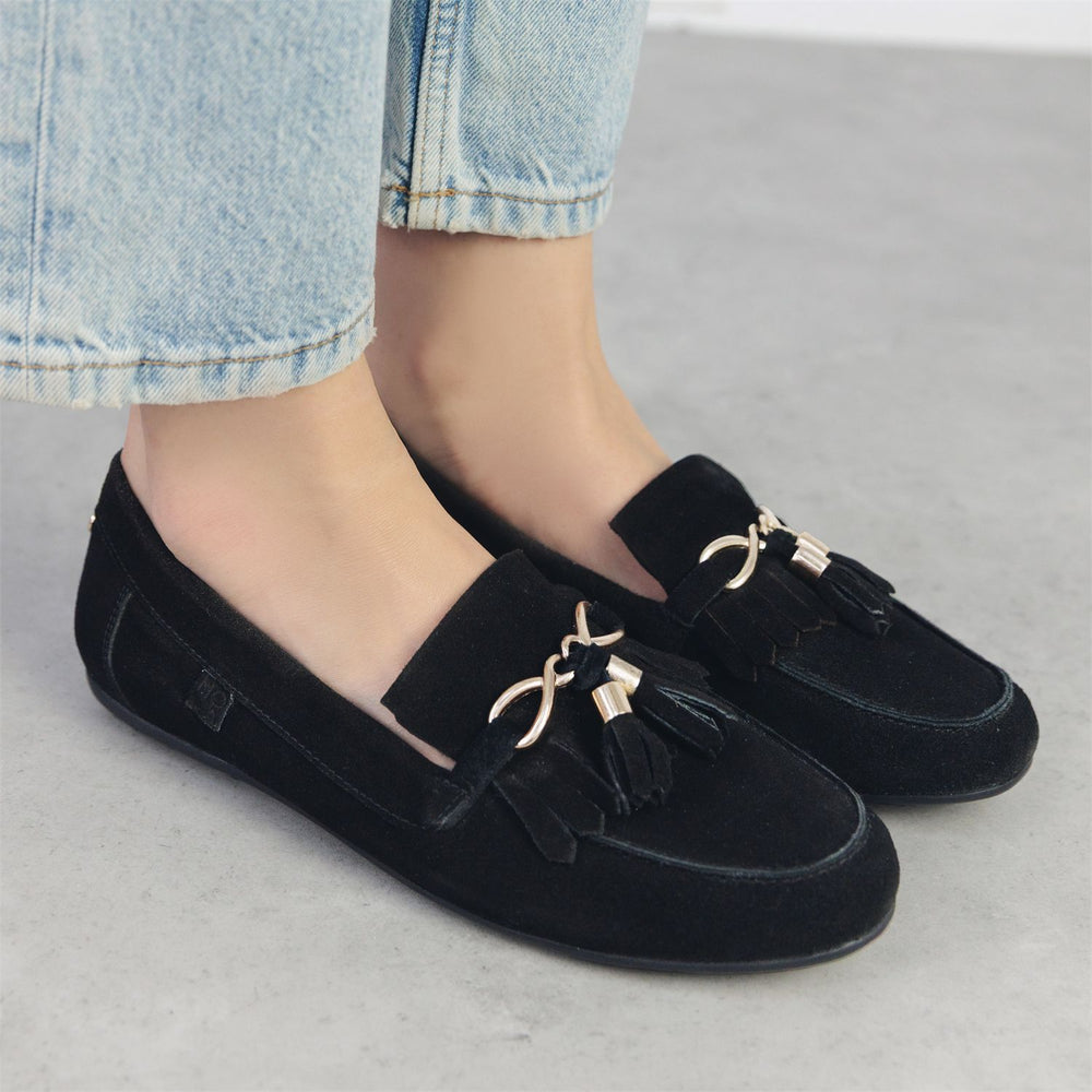 Essana Black Suede Shoes