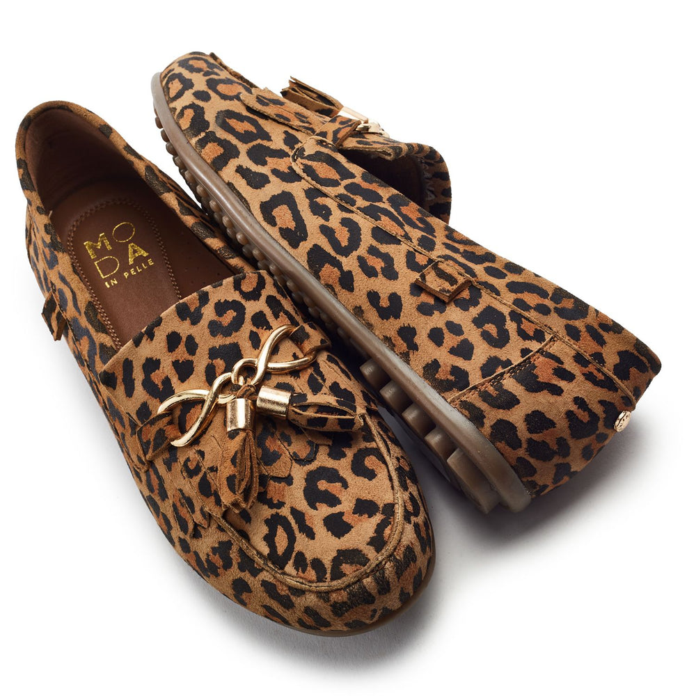 Essana Leopard Suede Shoes