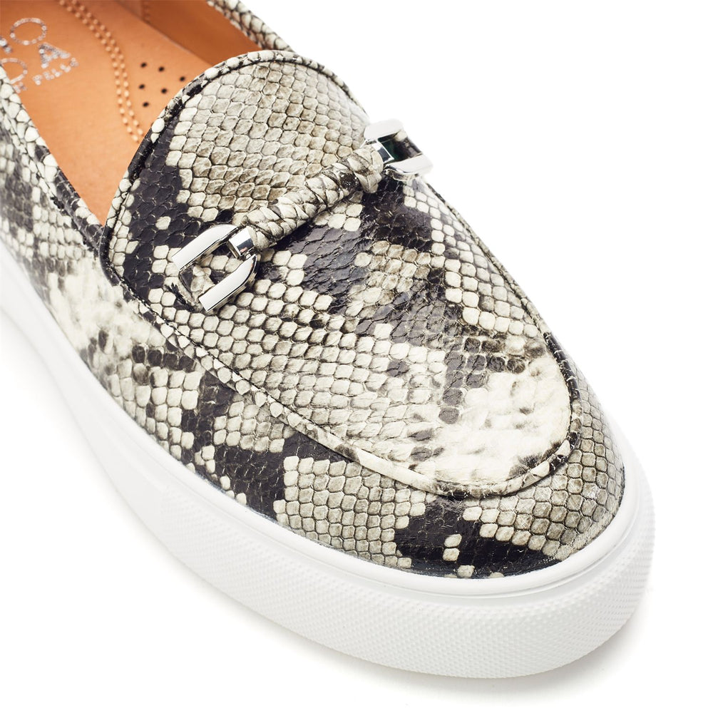 Ettala Grey Mix Snake Print Shoes