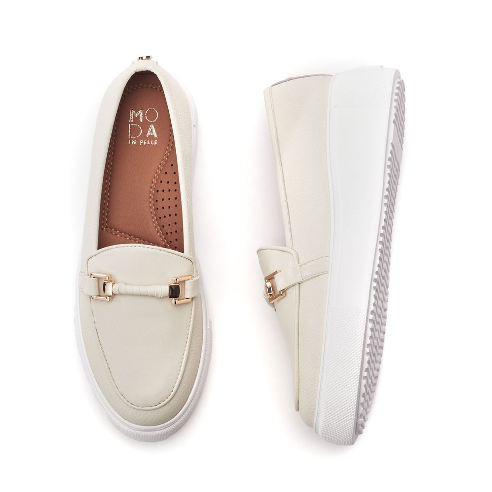 Ettala White Leather Shoes