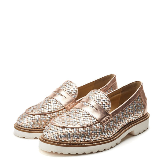 Eunice Rose Gold Leather Shoes
