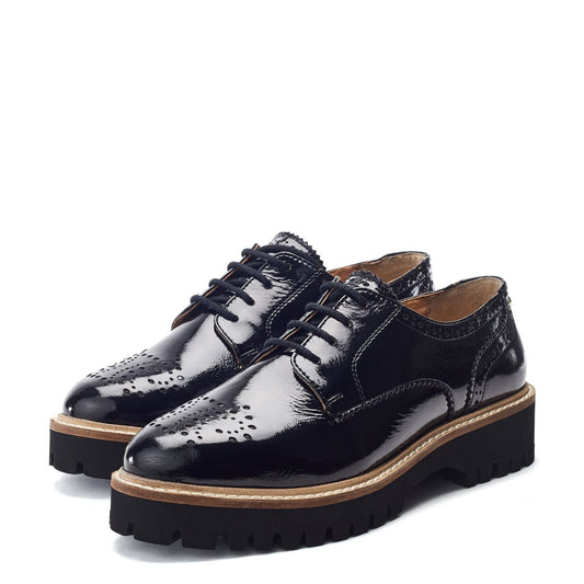 Evranna Black Patent Leather Shoes