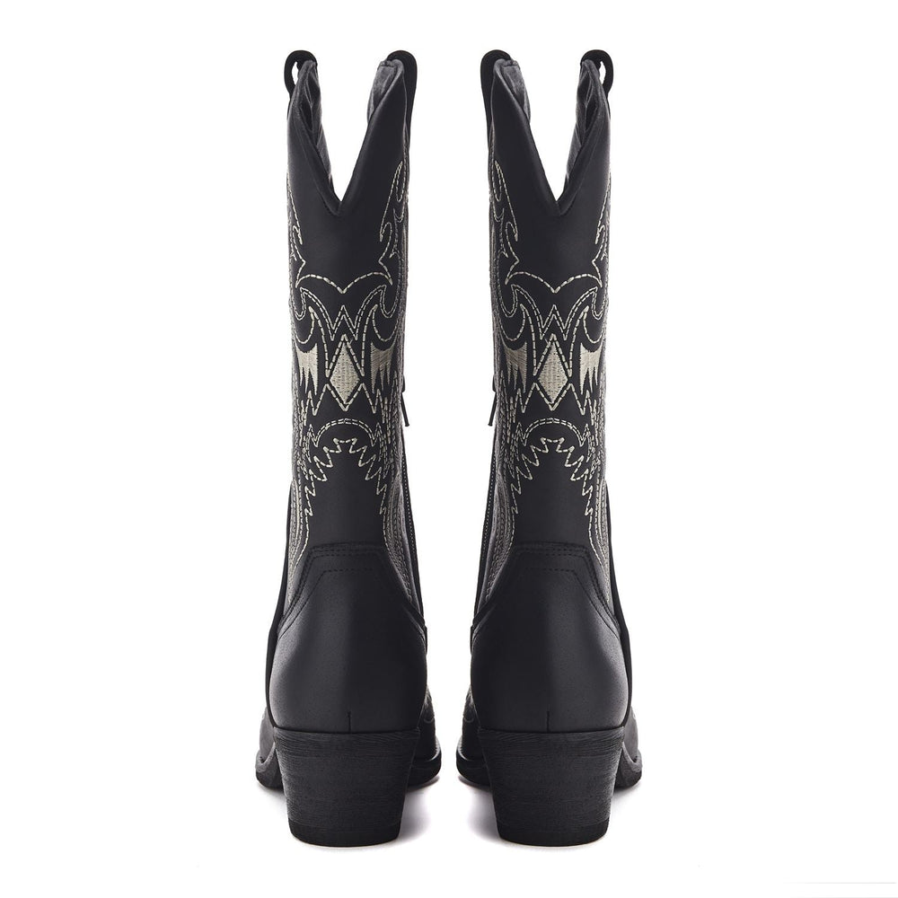 Fantelene Black Leather Boots