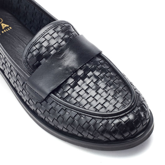 Farenza Black Leather Shoes
