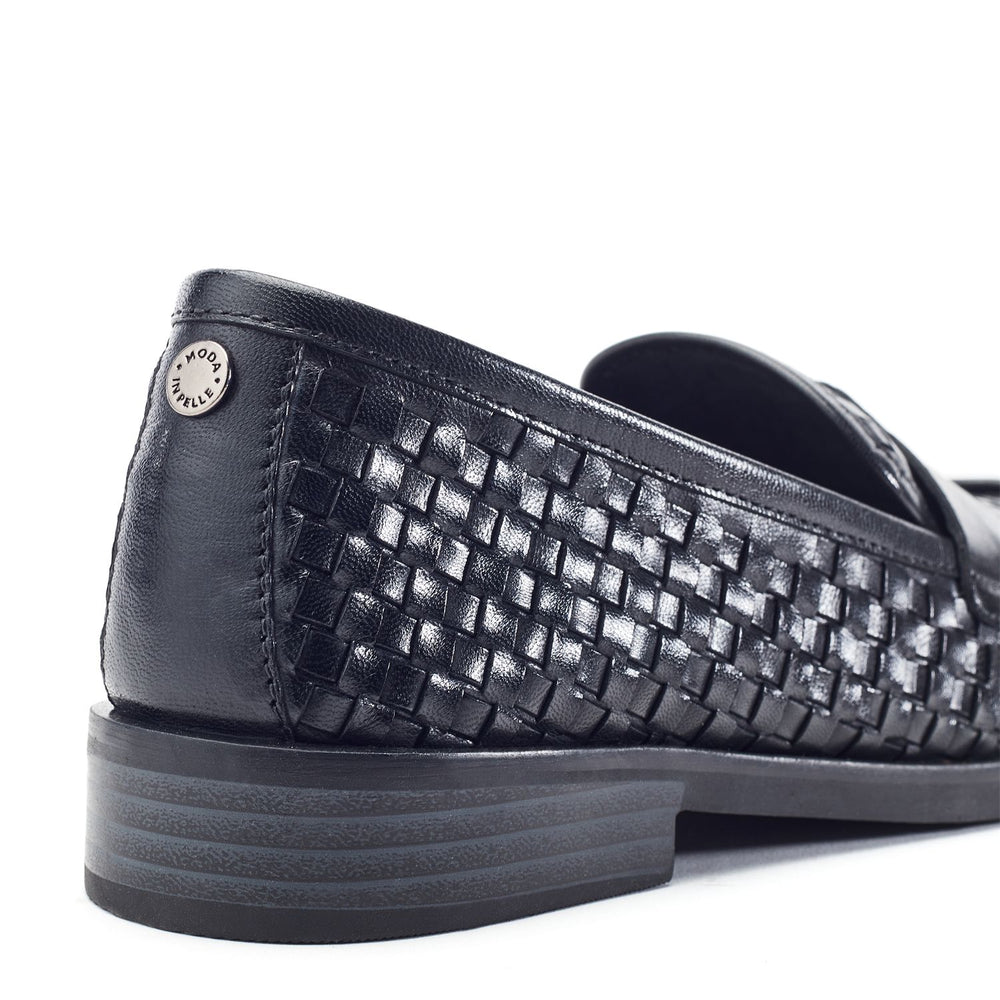 Farenza Black Leather Shoes