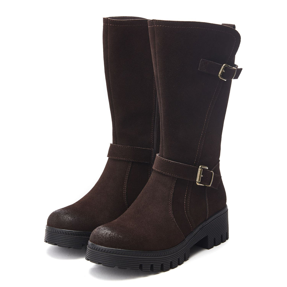 Farrar Dark Brown Suede Boots