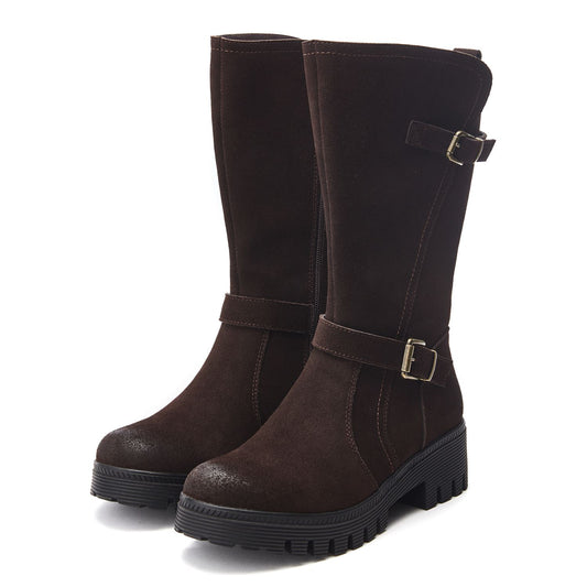 Farrar Dark Brown Suede Boots
