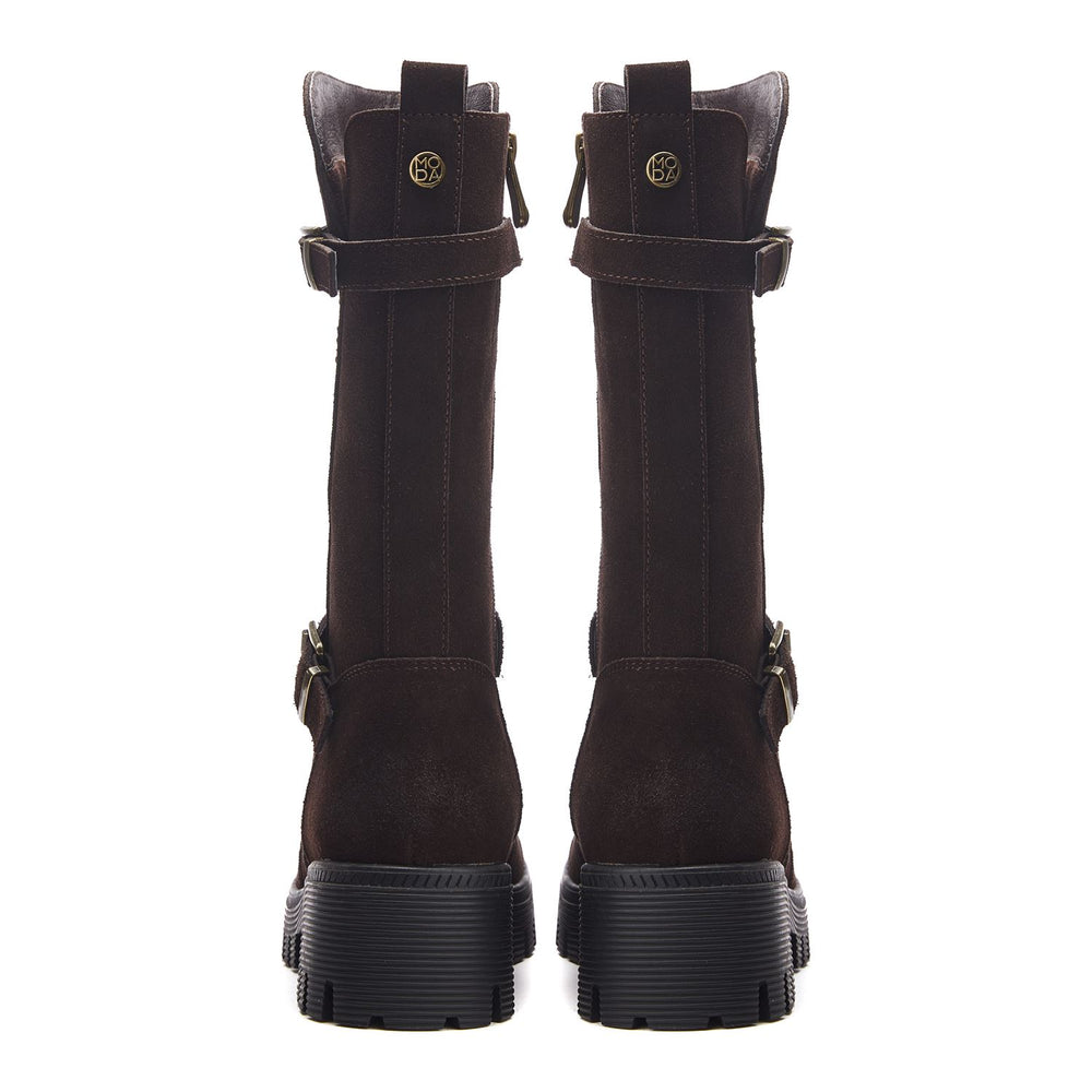 Farrar Dark Brown Suede Boots