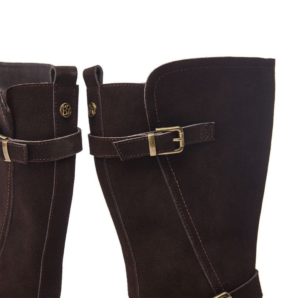 Farrar Dark Brown Suede Boots