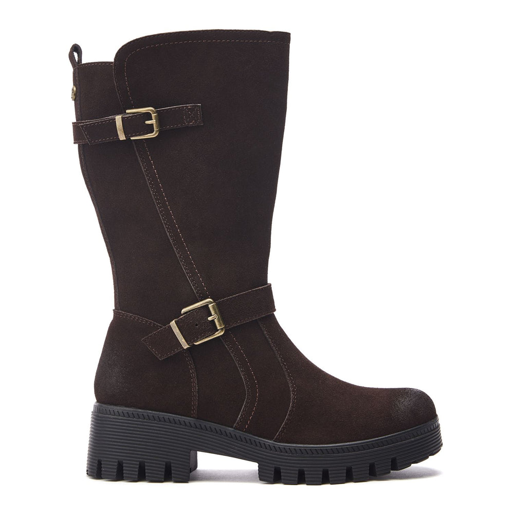 Farrar Dark Brown Suede Boots