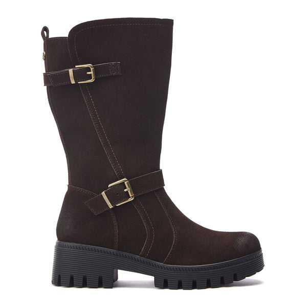 Farrar Dark Brown Suede Boots