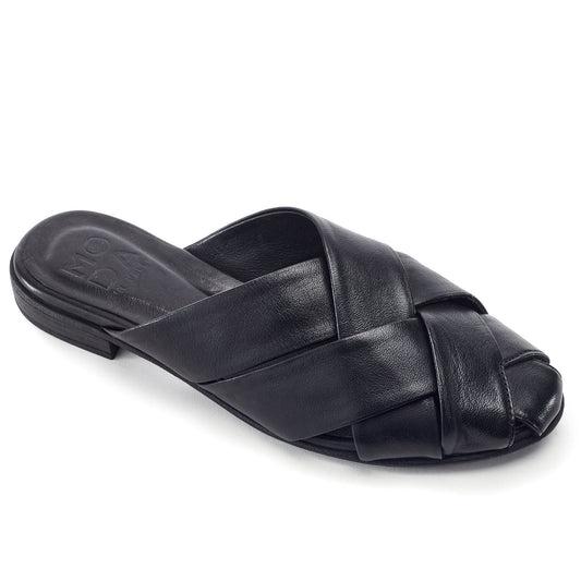 Faylia Black Leather Shoes