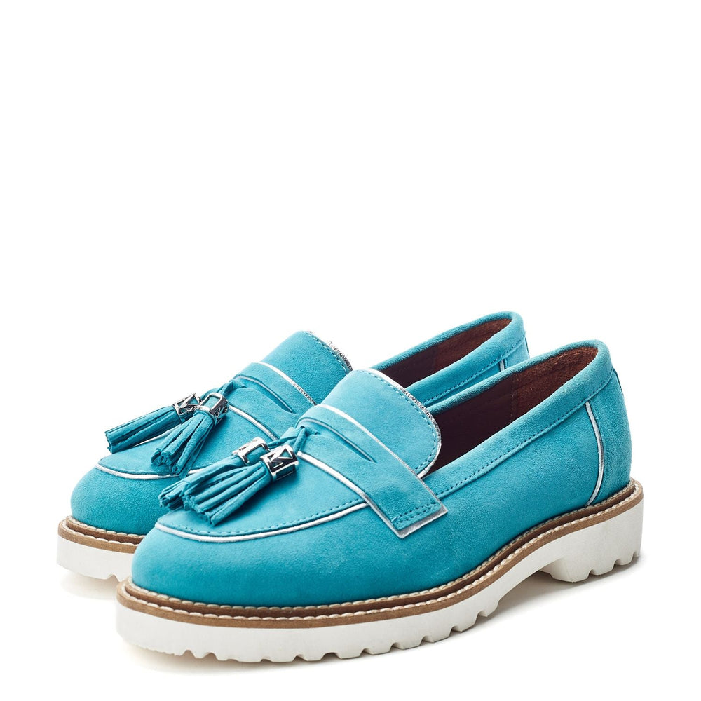 Feadrina Turquoise Suede Shoes