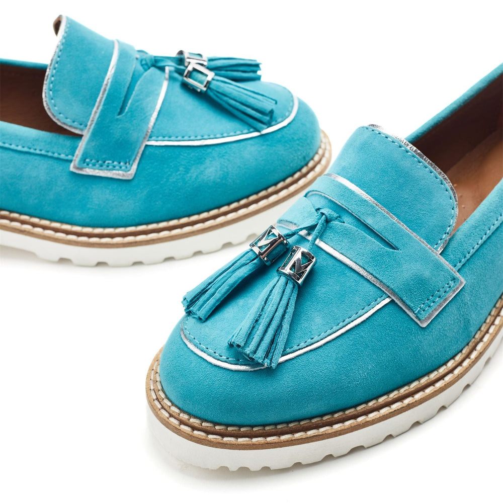 Feadrina Turquoise Suede Shoes