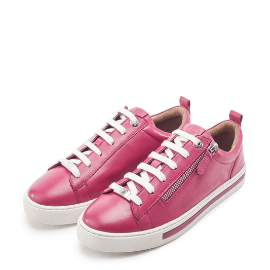 Federika Pink Leather Trainers