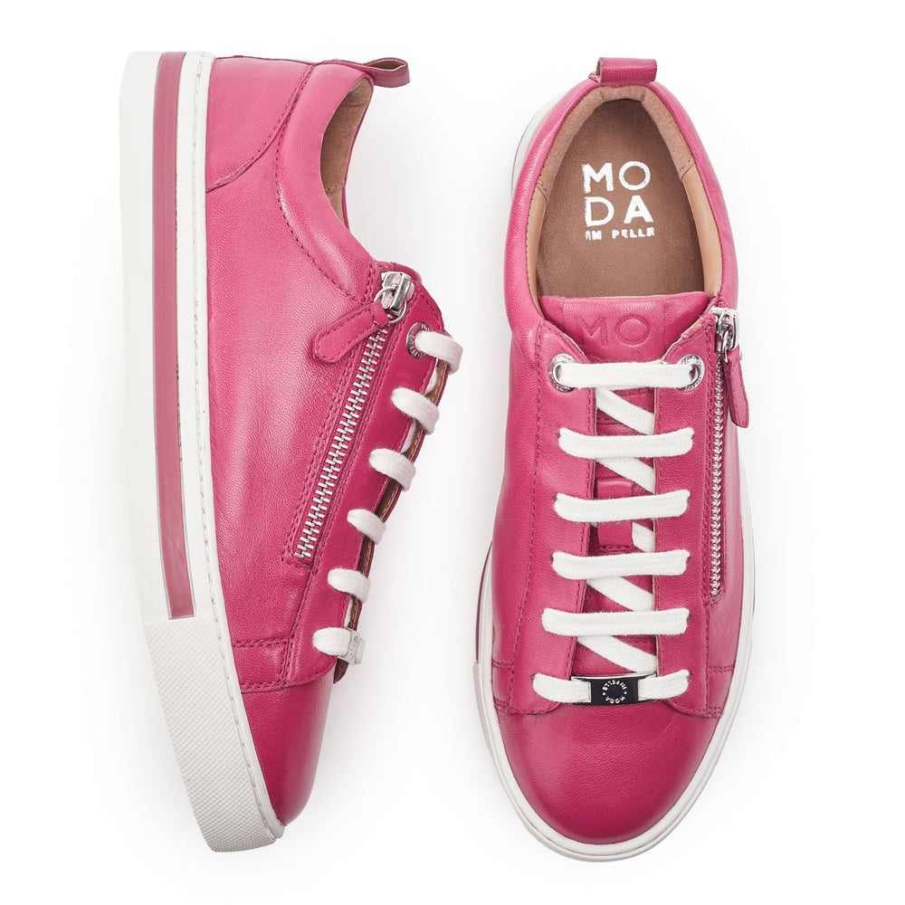 Federika Pink Leather Trainers