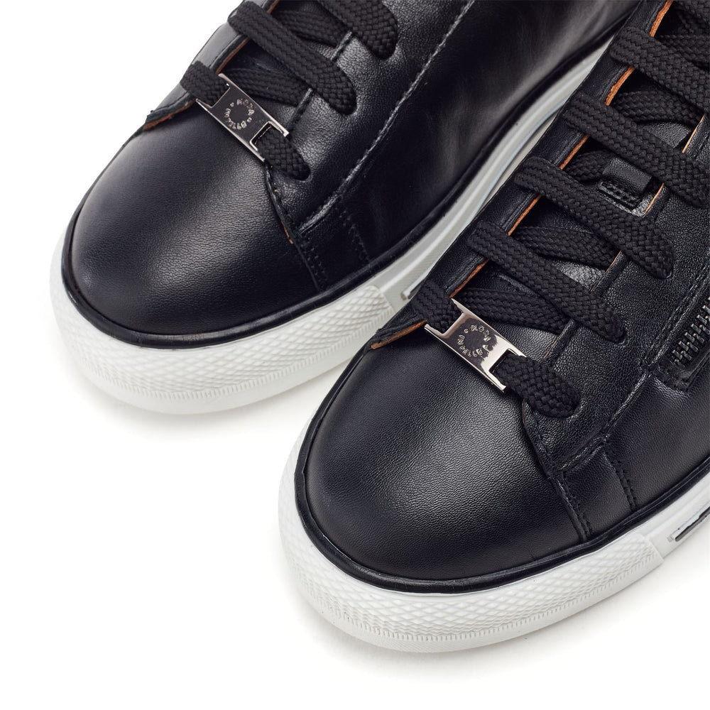 Felicitee Black Leather Trainers