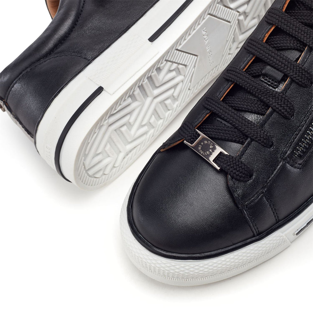 Felicitee Black Leather Trainers