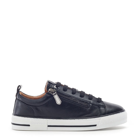 Felicitee Black Leather Trainers