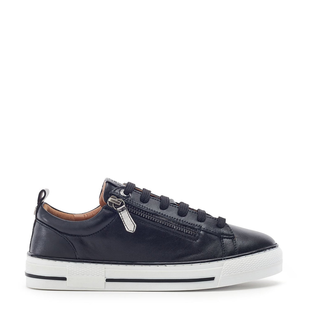 Felicitee Black Leather Trainers