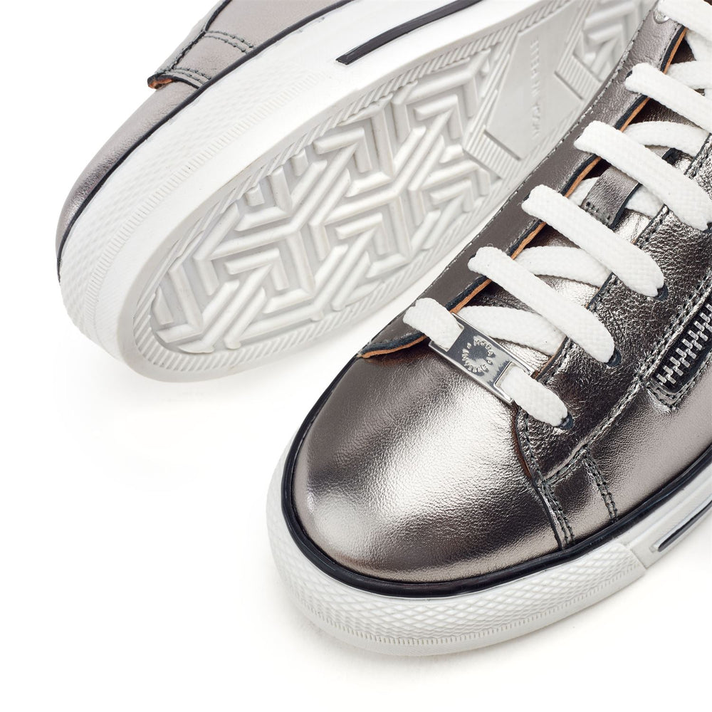 Felicitee Pewter Leather Trainers