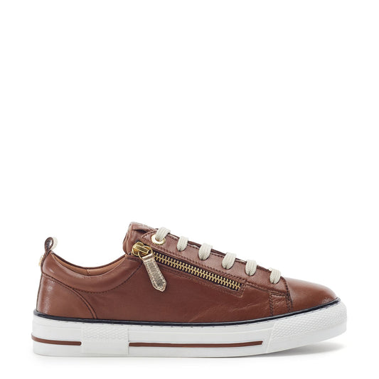 Felicitee Tan Leather Trainers
