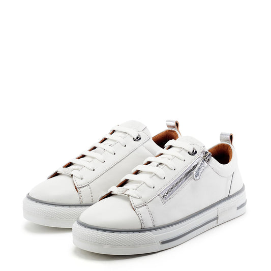 Felicitee White Leather Trainers