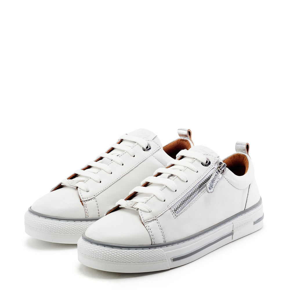 Felicitee White Leather Trainers