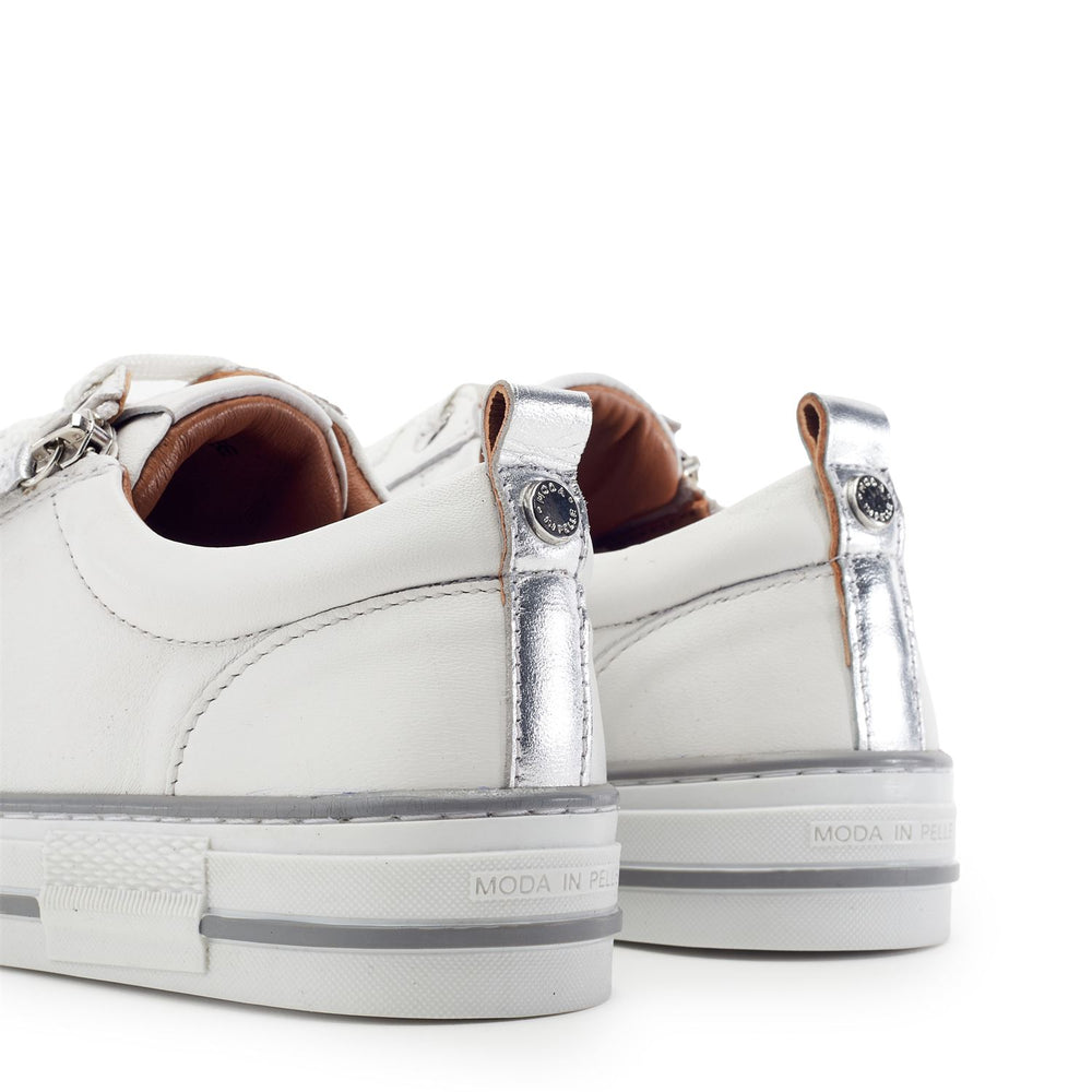 Felicitee White Leather Trainers