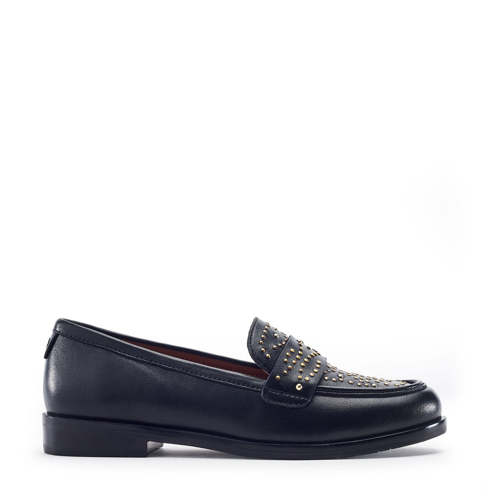 Feona Black Leather Shoes